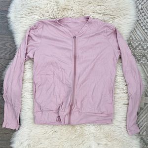 LIVE! Pink Long Sleeve Zip Front Athletic Top Shirt